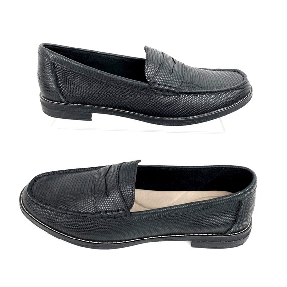 Sperry Leather Penny Loafer Womens 9.5 Seaport Flats Black Slip On Comfort Mocs - Picture 2 of 11